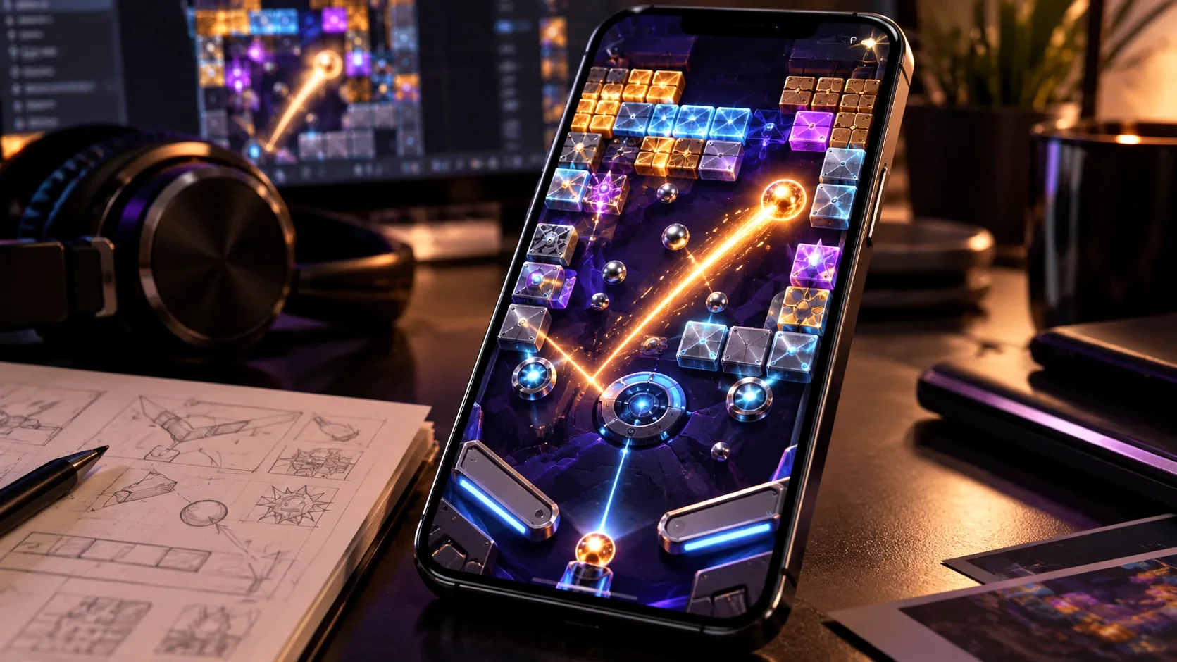 Mobilna scena produktu użyta w galerii procesu projektowego